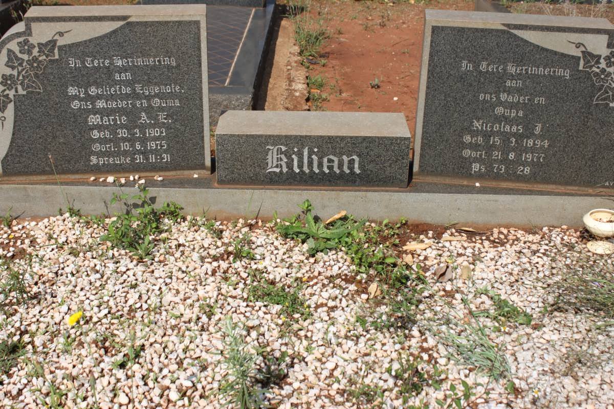KILIAN Nicolaas J. 1894-1977 &amp; Marie A.E. 1903-1975