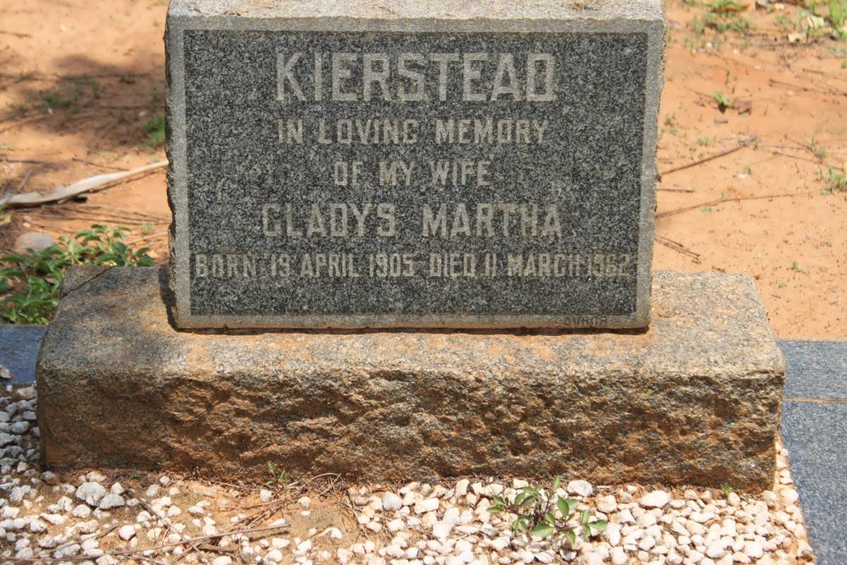 KIERSTEAD Gladys Martha 1905-1962