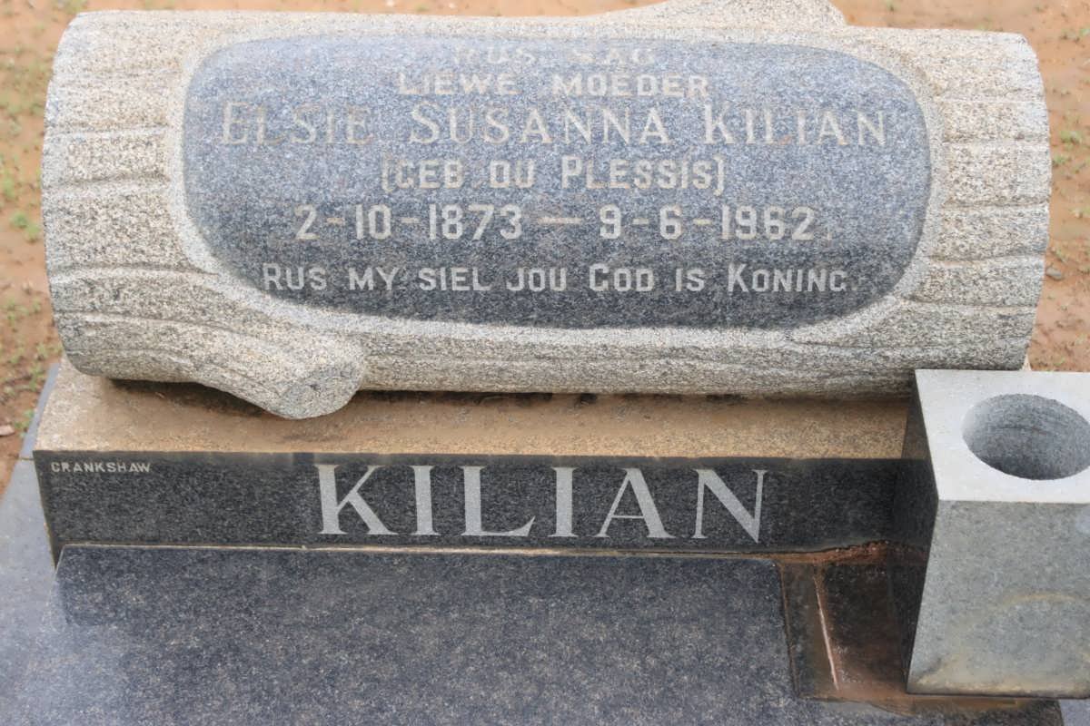 KILIAN Elsie Susanna nee DU PLESSIS 1873-1962