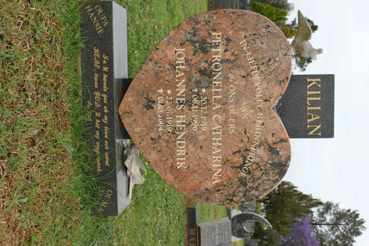 KILIAN Johannes Hendrik 1919-2004 &amp; Petronella Catharina 1919-1996