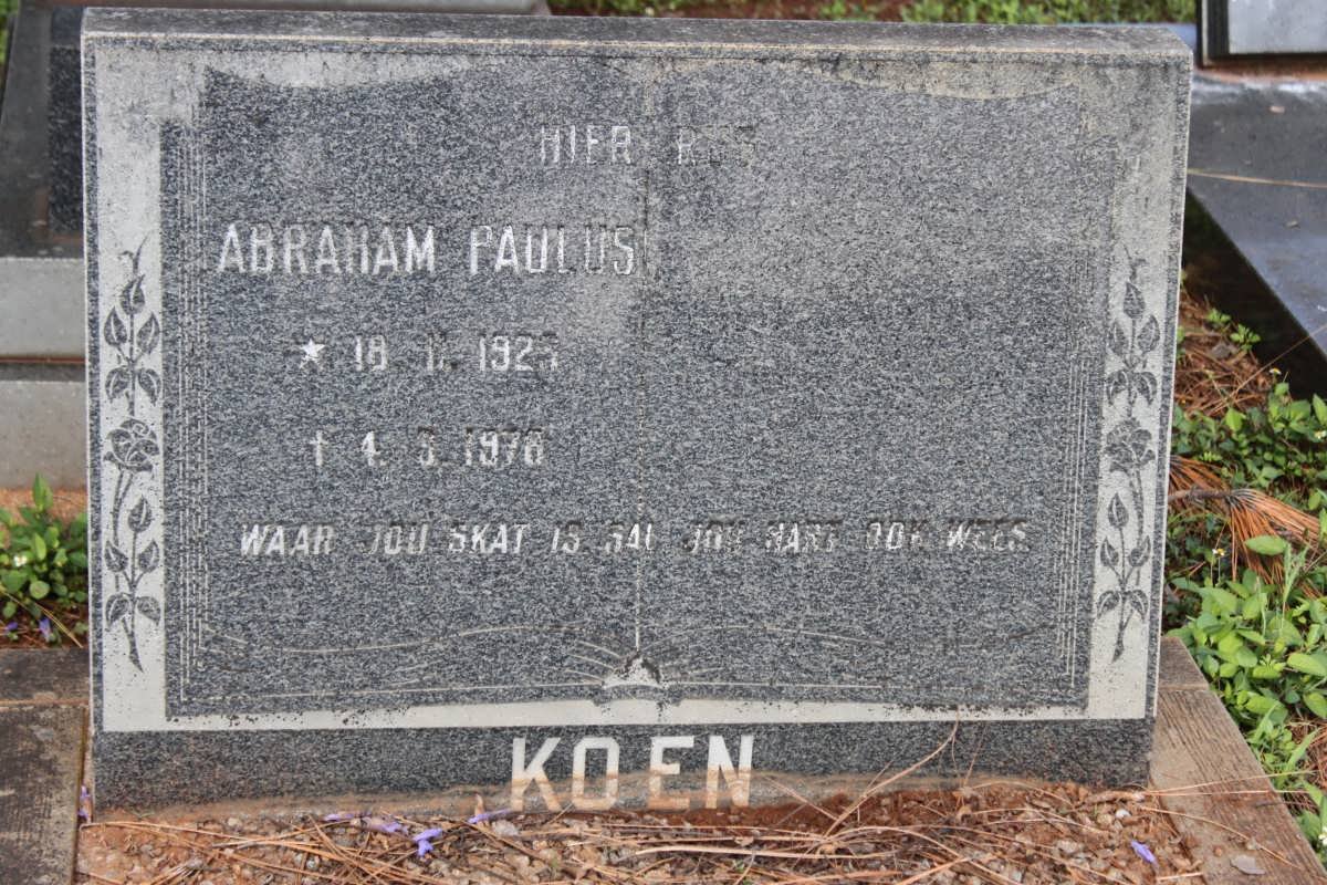 KOEN Abraham Paulus 1923-1978
