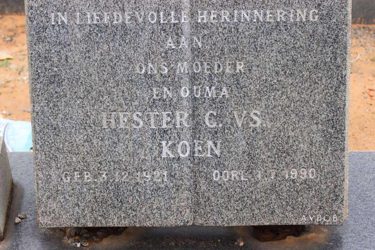 KOEN Hester C. VS 1921-1990