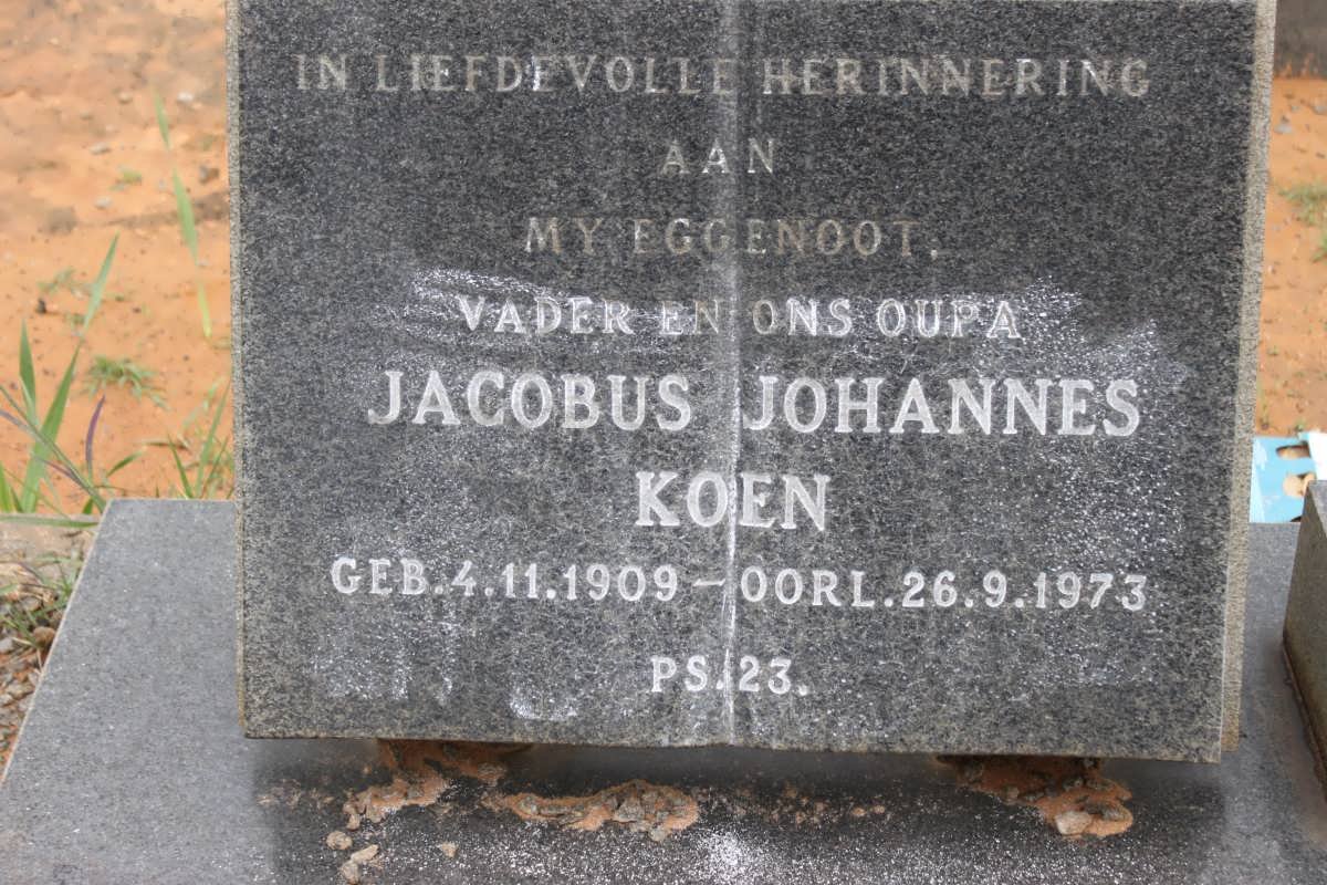 KOEN Jacobus Johannes 1909-1973