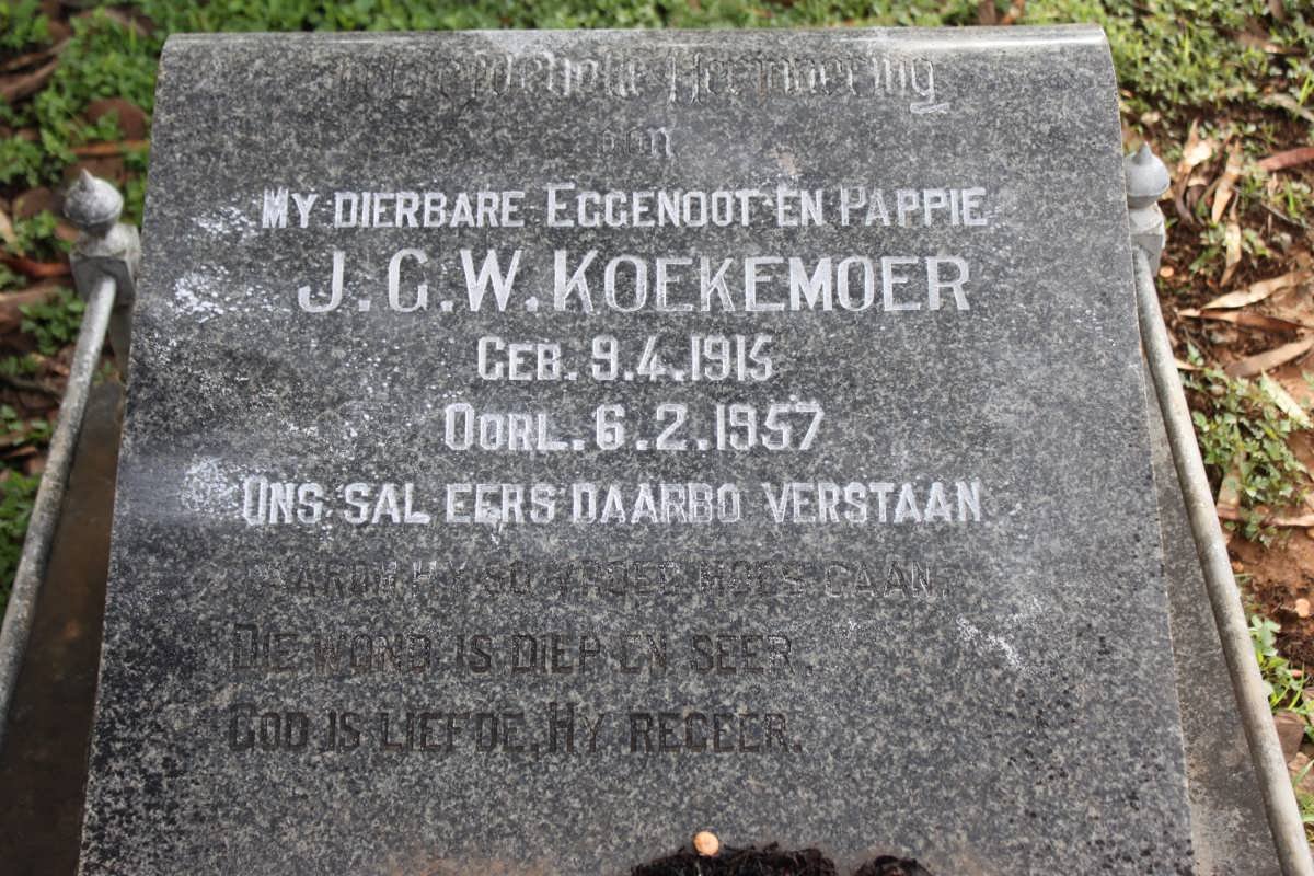 KOEKEMOER J.G.W. 1915-1957