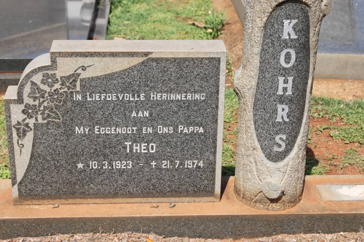KOHRS Theo 1923-1974