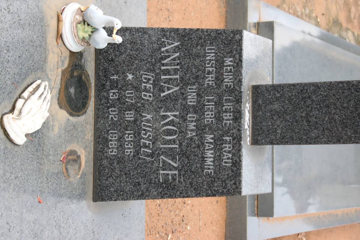 KOTZE Anita nee KÜSEL 1936-1989