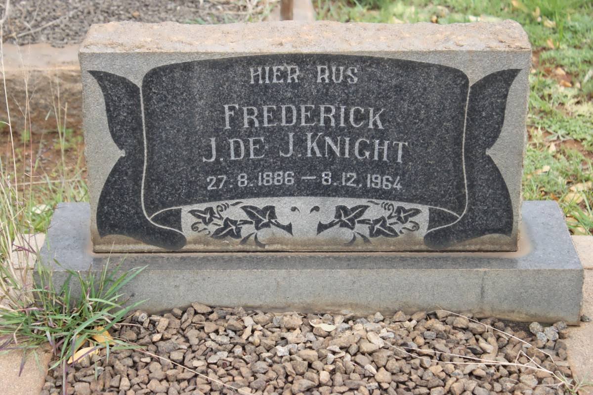 KNIGHT Frederick J. de J. 1886-1964