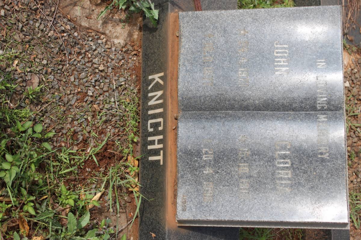 KNIGHT John 1921-1977 &amp; Gloria 1921-1998