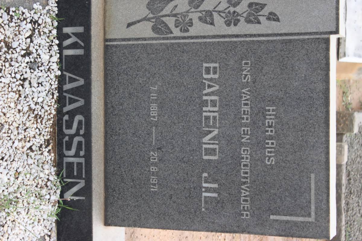 KLAASSEN Barend J.L. 1887-1971