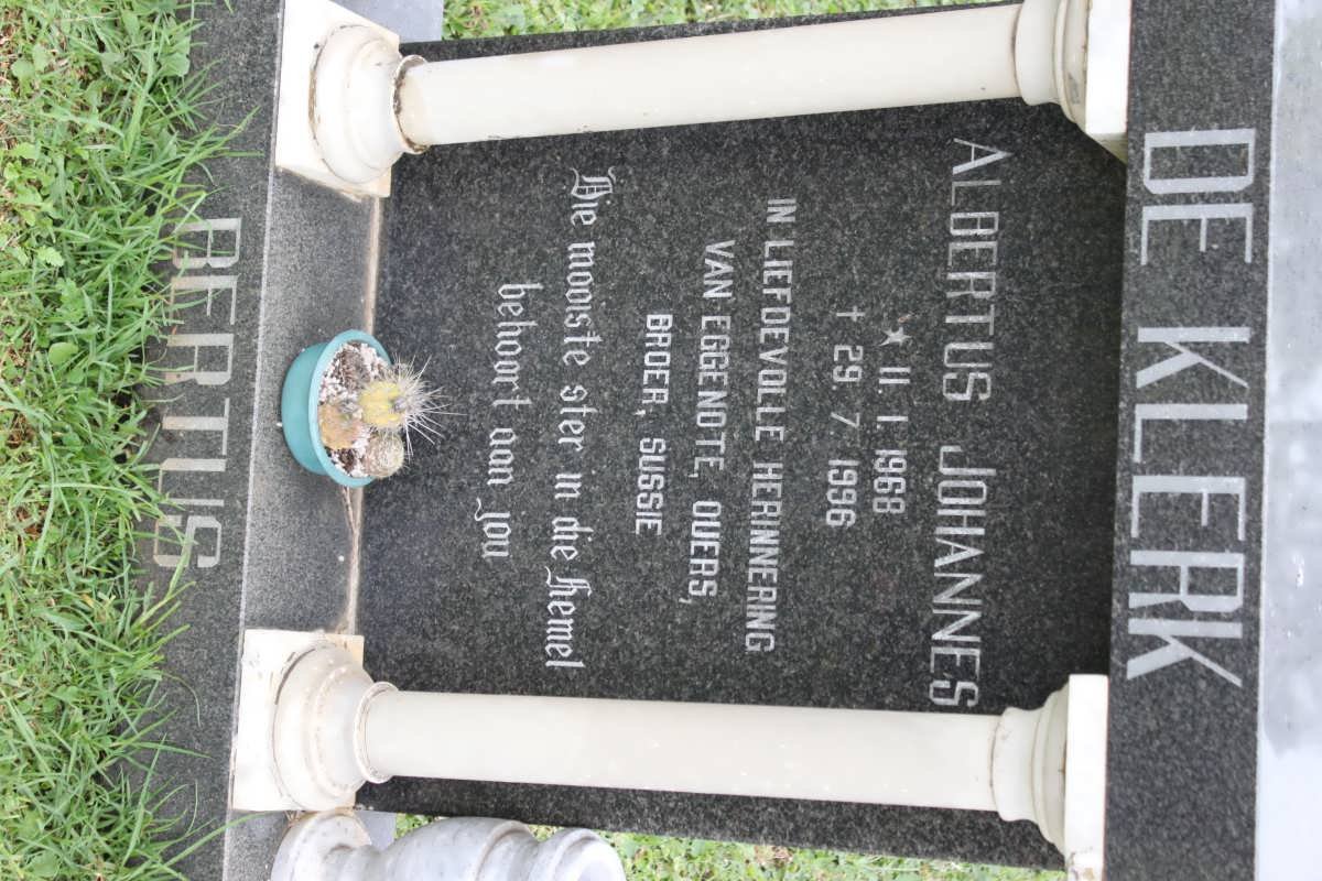 KLERK Albertus Johannes, de 1968-1996