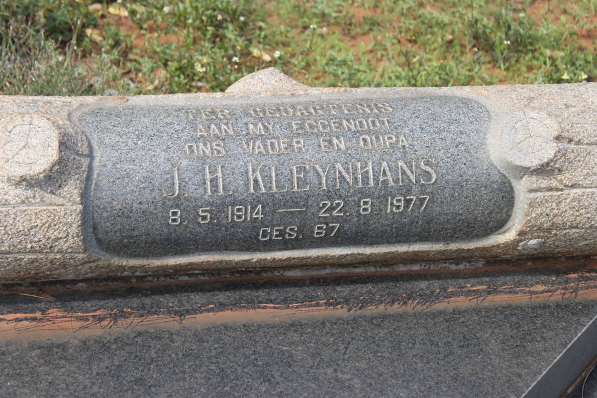 KLEYNHANS J.H. 1914-1977