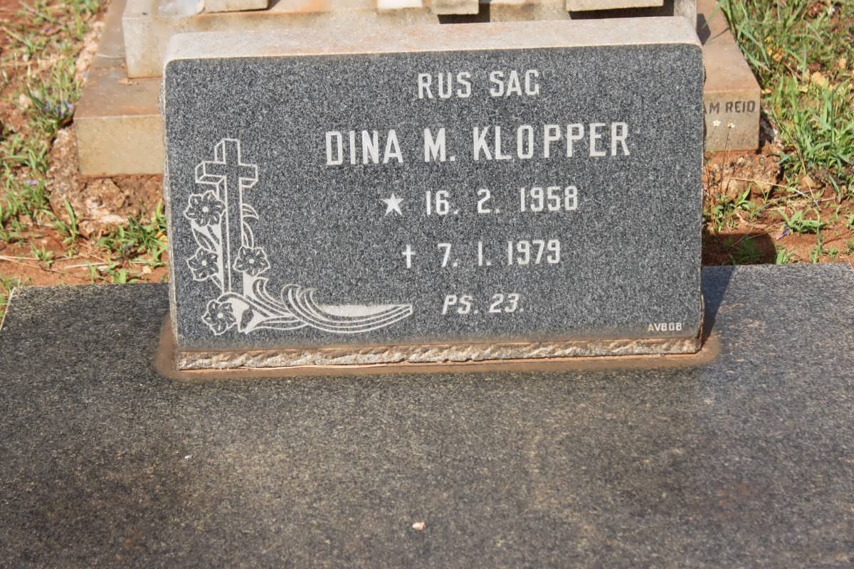 KLOPPER Dina M. 1958-1979