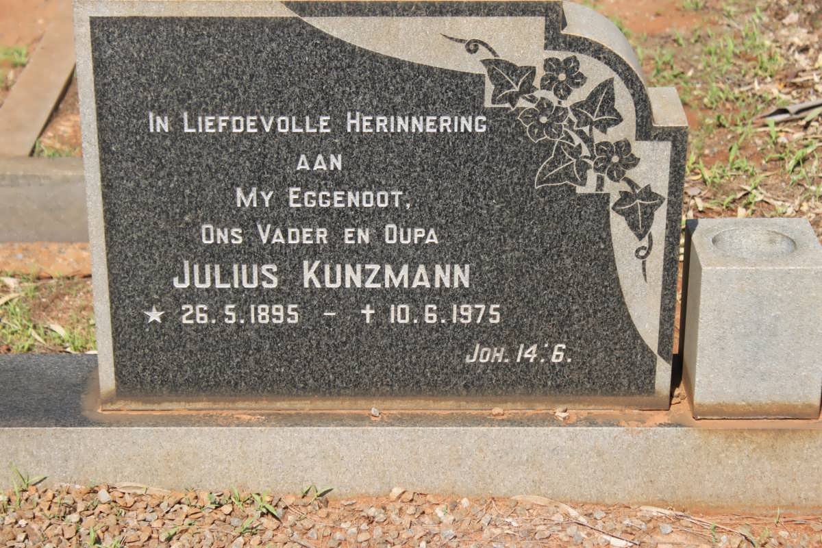 KUNZMANN Julius 1895-1975