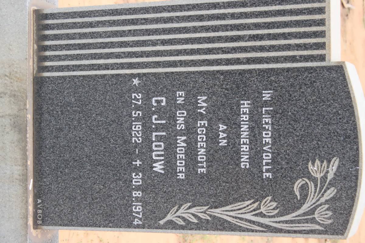 LOUW C.J. 1922-1974