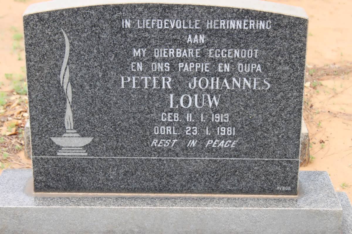 LOUW Peter Johannes 1913-1981