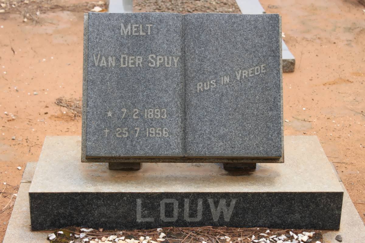 LOUW Melt Van der Spuy 1893-1956