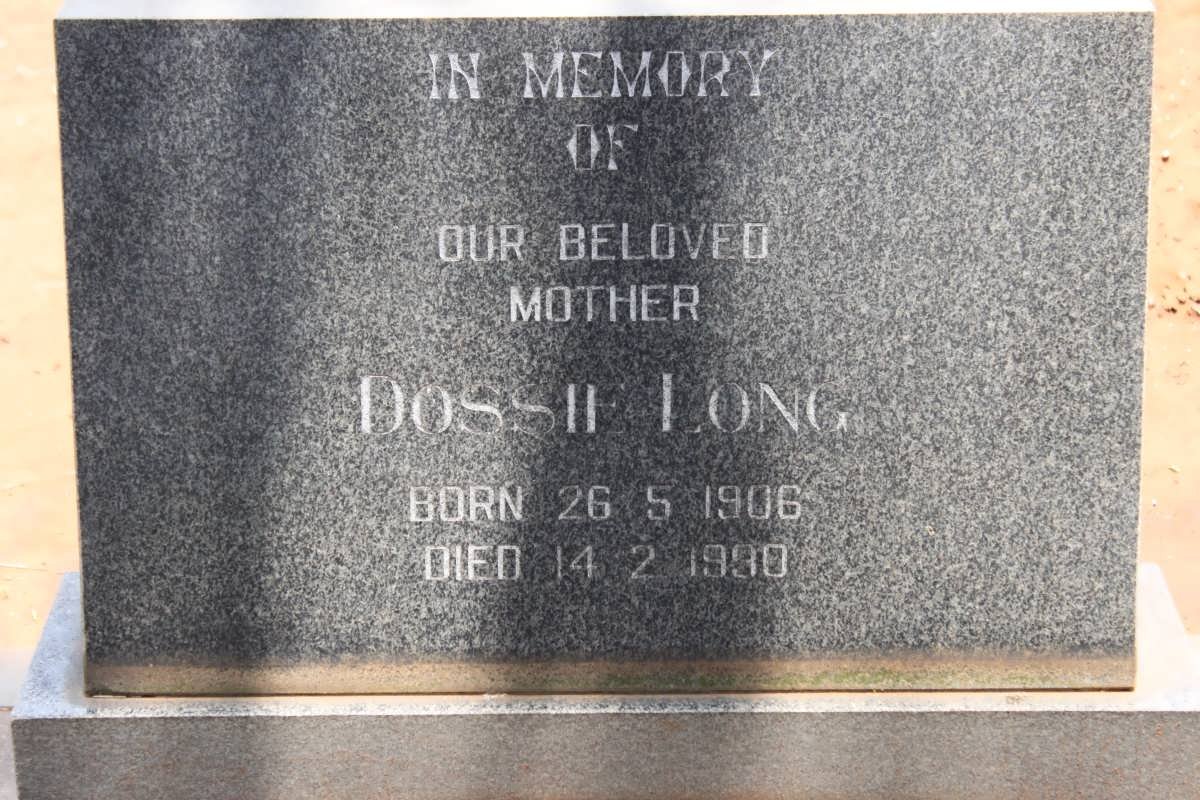 LONG Dossie 1906-1990