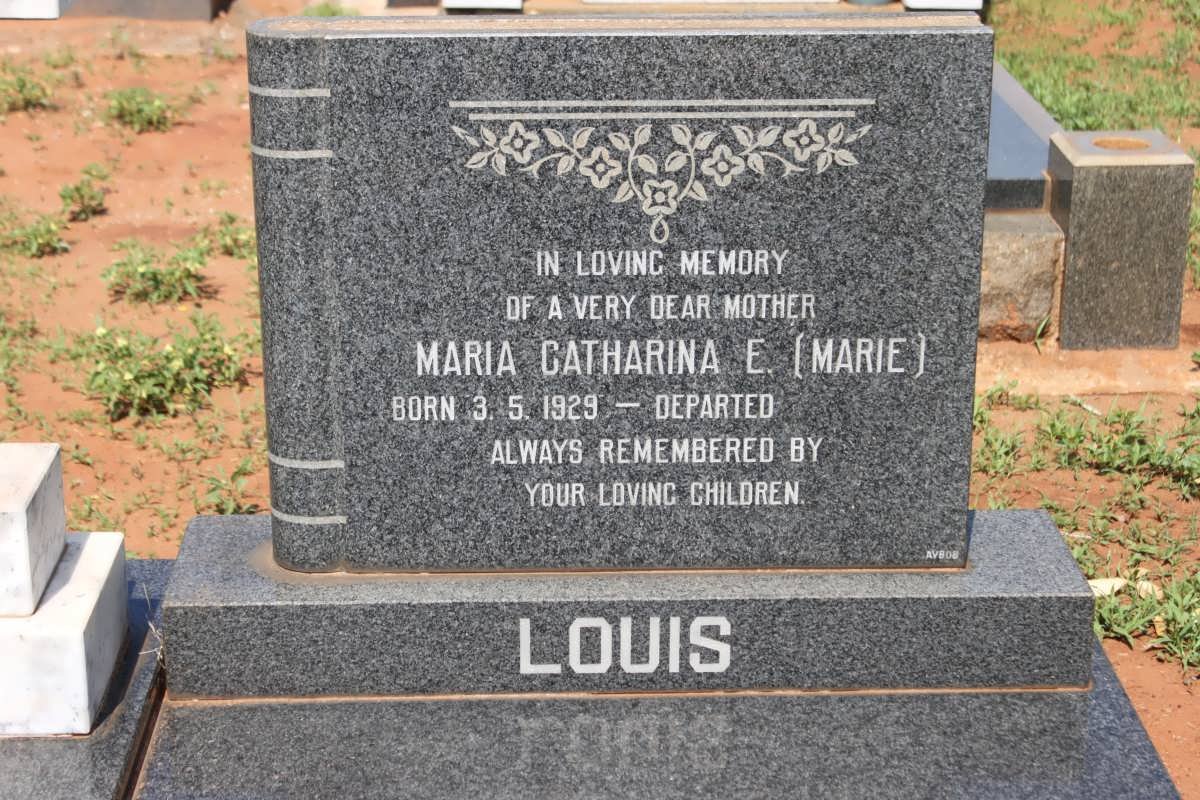 LOUIS Maria Catharina E. 1929-