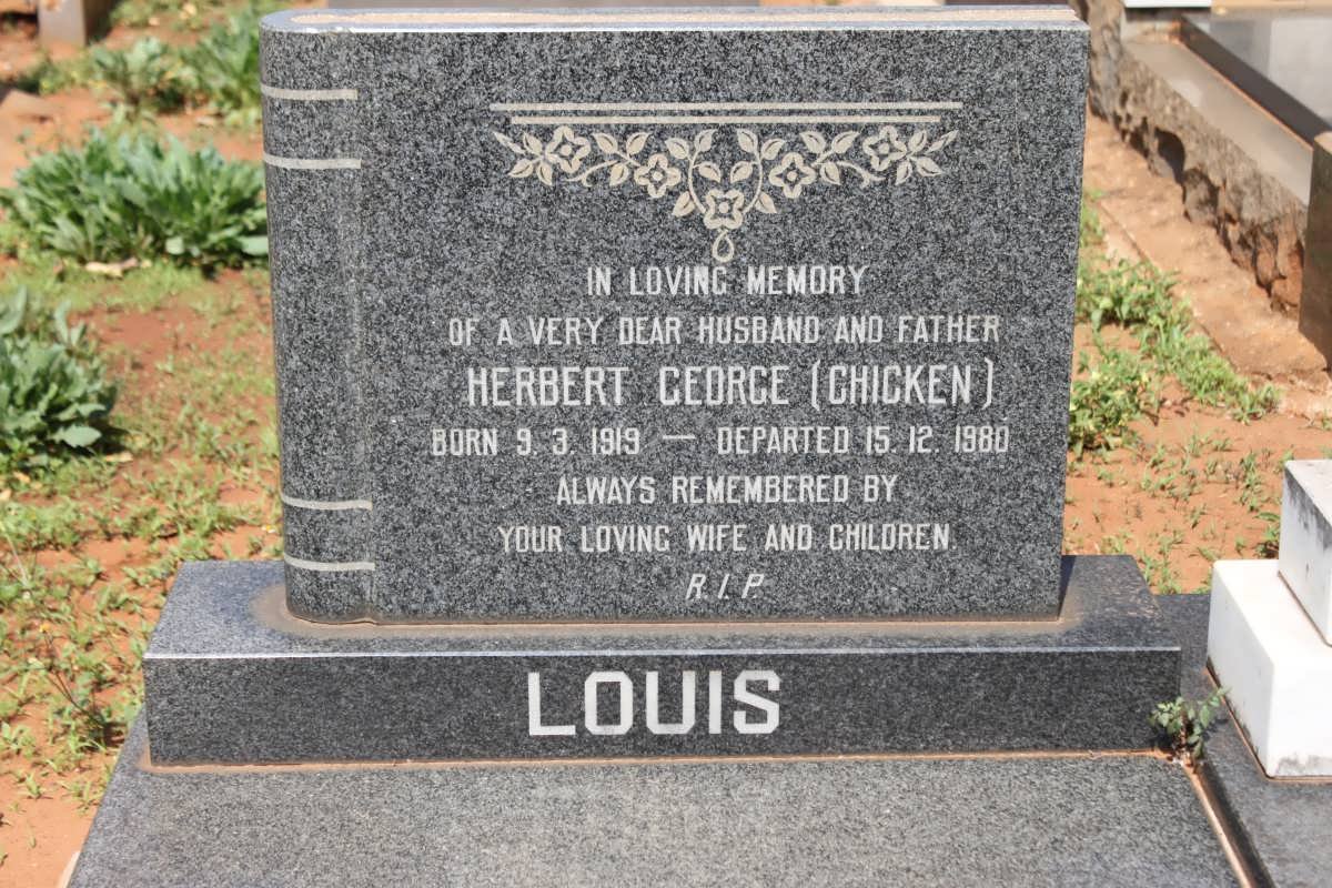 LOUIS Herbert George 1919-1980