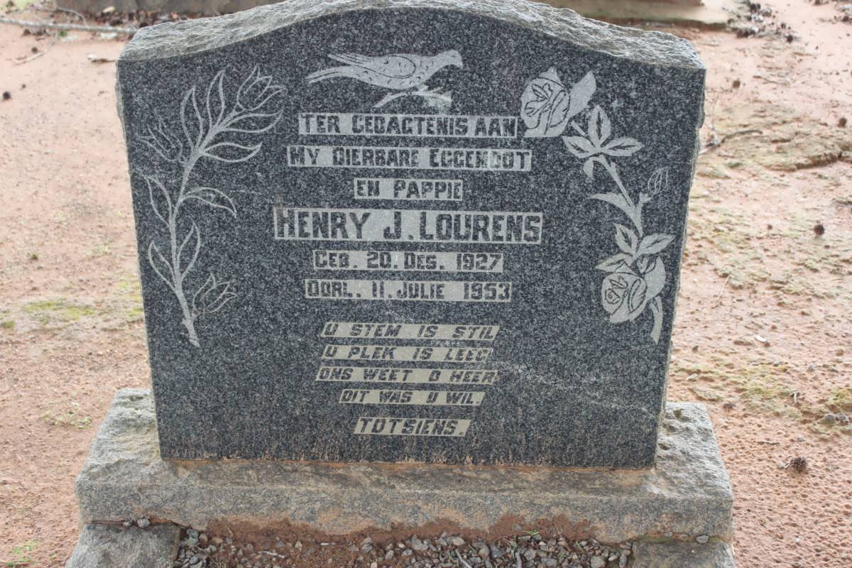 LOURENS Henry J. 1927-1953