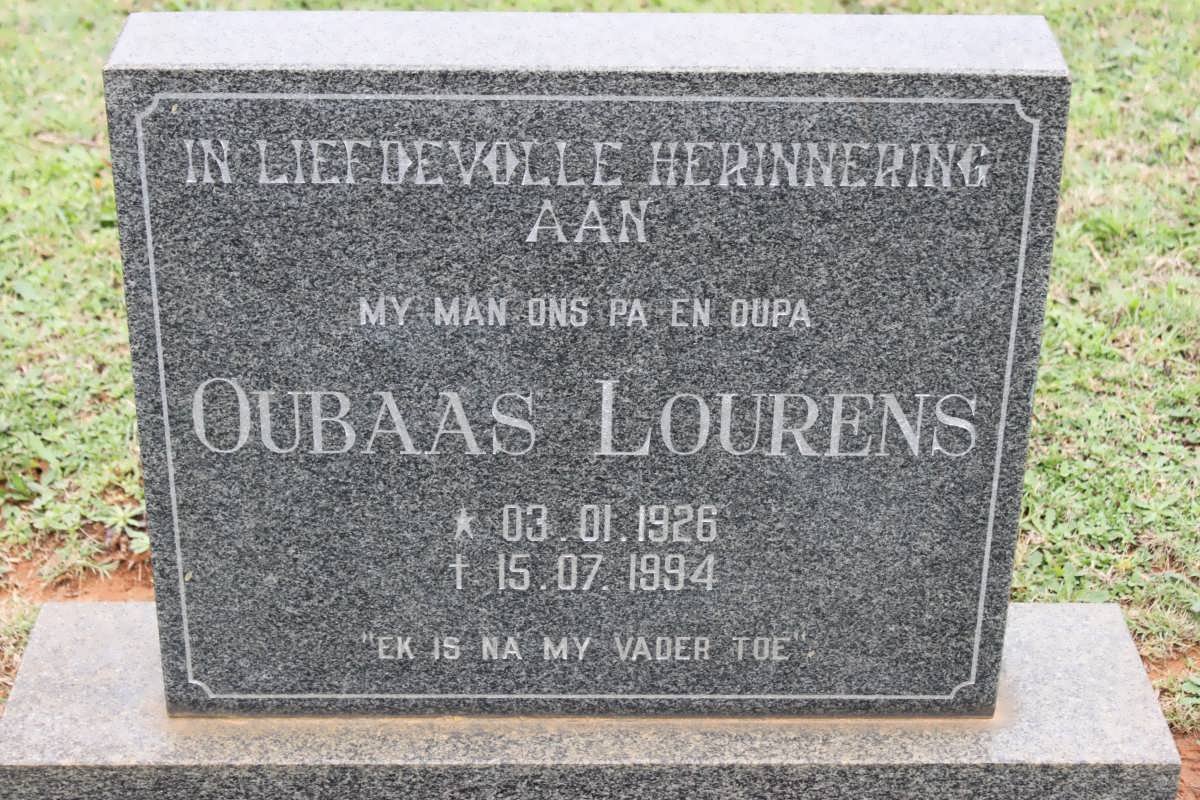 LOURENS Oubaas 1926-1994