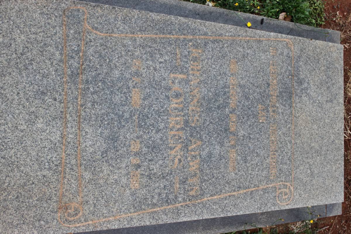 LOURENS Johannes Alwyn 192?-1988