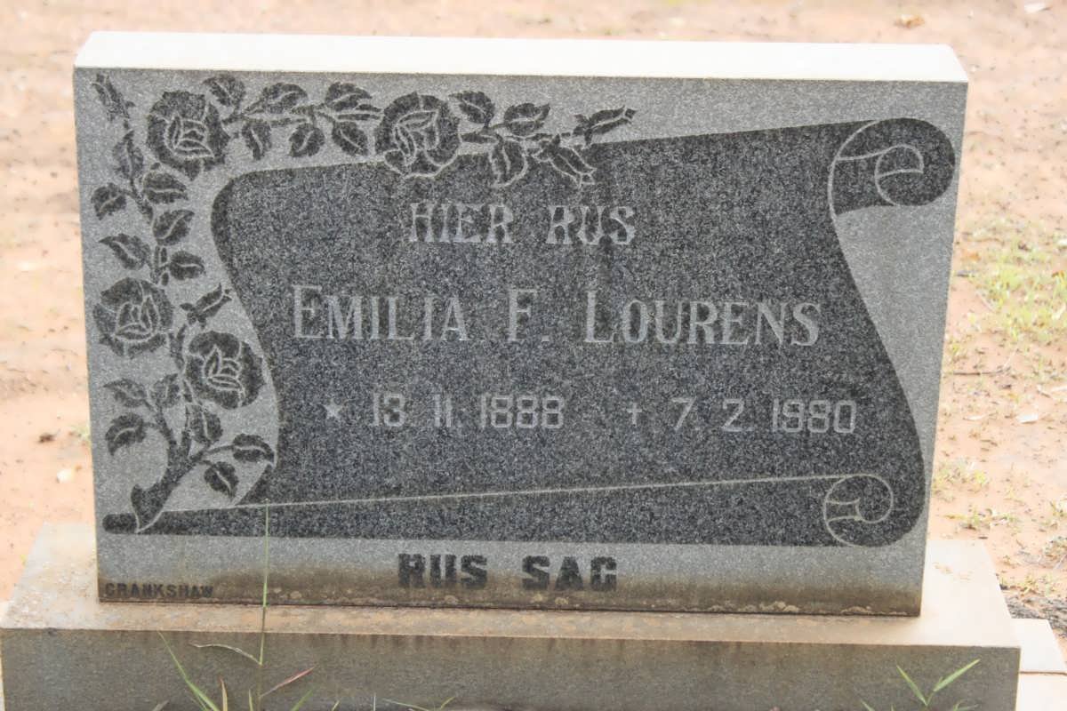 LOURENS Emilia F. 1888-1980