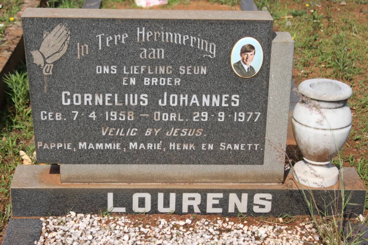 LOURENS Cornelius Johannes 1958-1977
