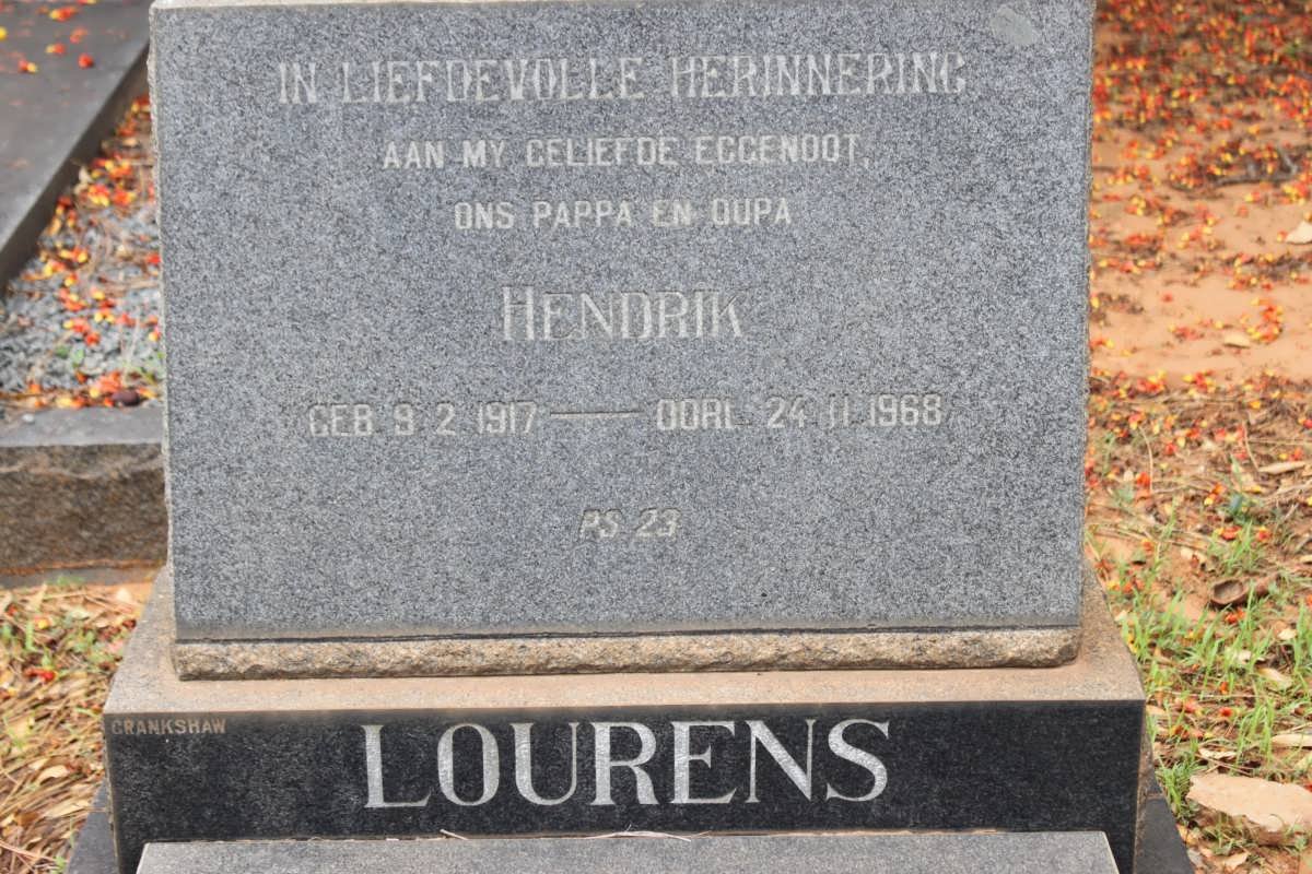 LOURENS Hendrik 1917-1968
