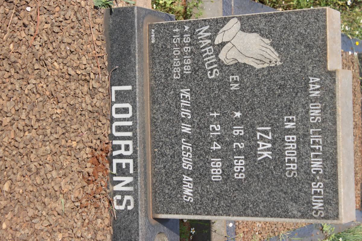 LOURENS Izak 1969-1980 :: LOURENS Marius 1981-1983