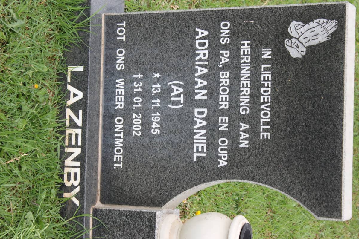 LAZENBY Adriaan Daniel 1945-2002
