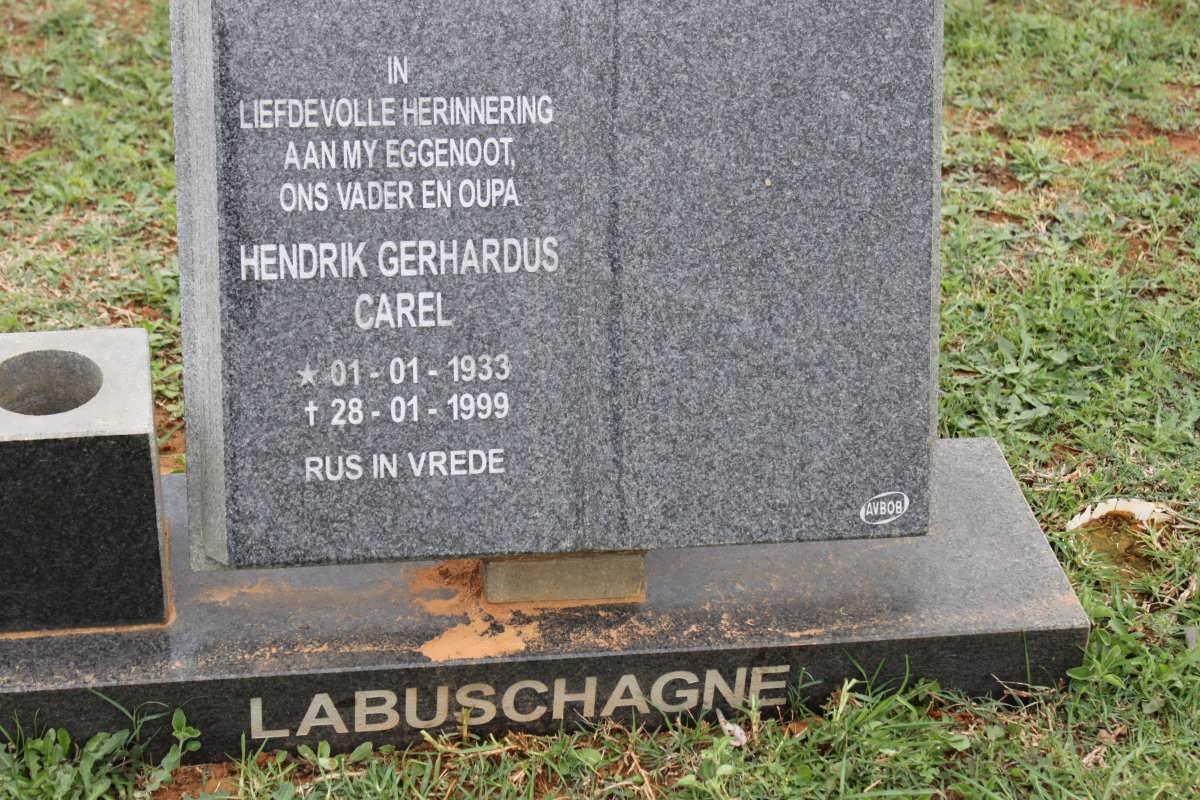 LABUSCHAGNE Hendrik Gerhardus Carel 1933-1999
