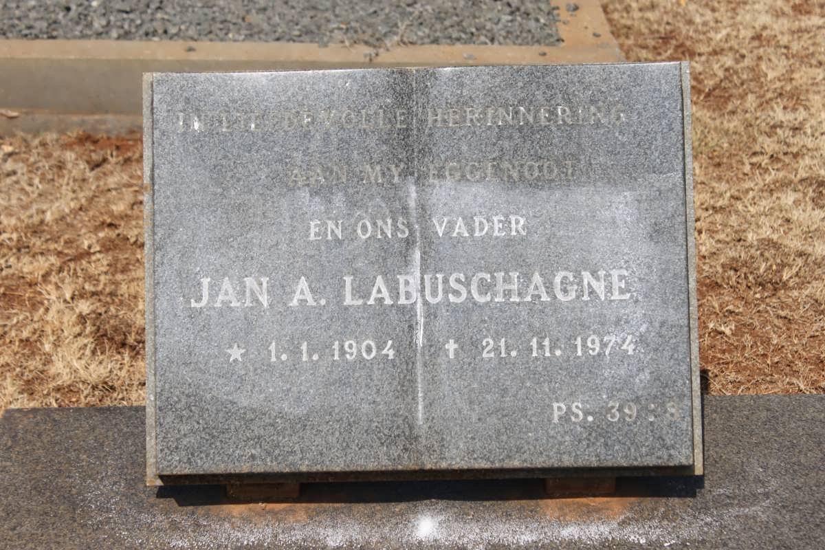 LABUSCHAGNE Jan A. 1904-1974