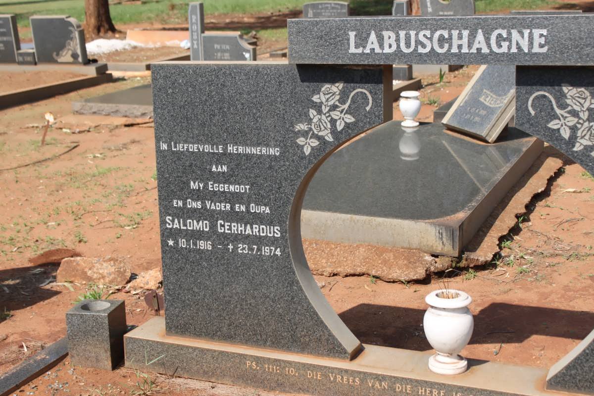 LABUSCHAGNE Salomo Gerhardus 1916-1974