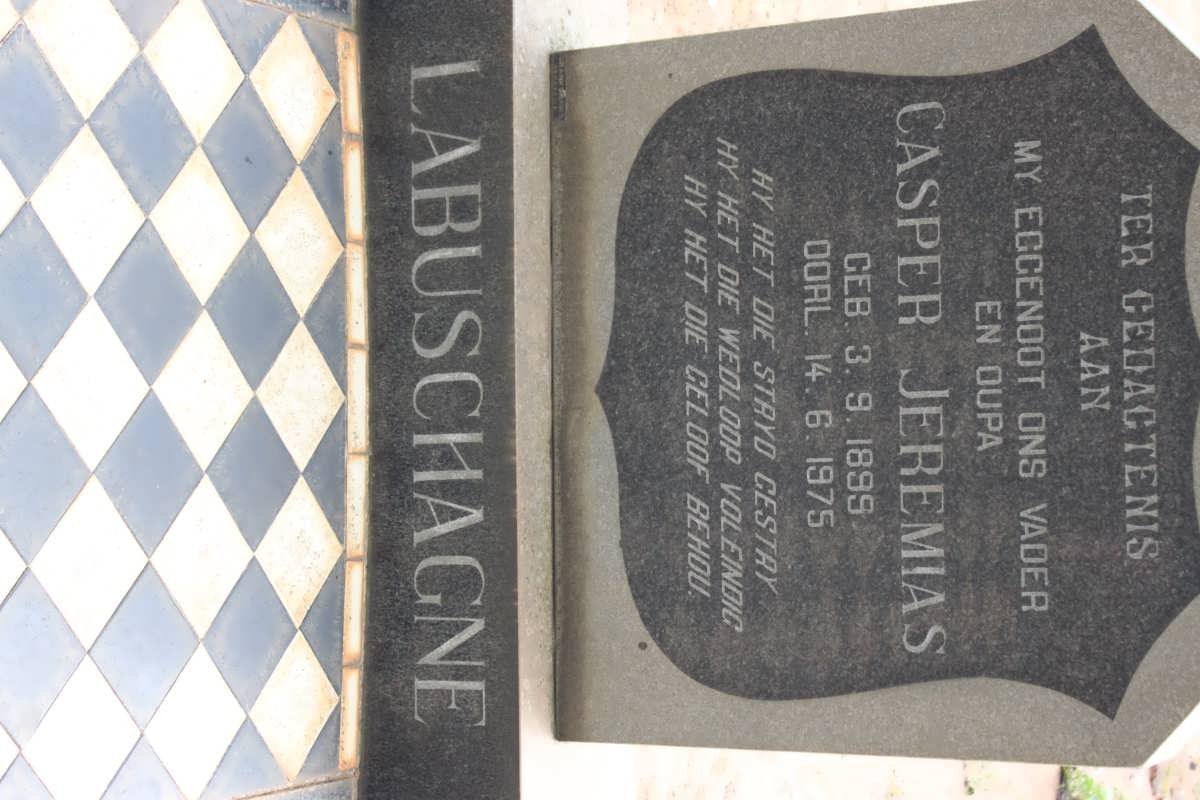 LABUSCHAGNE Casper Jeremias 1899-1975