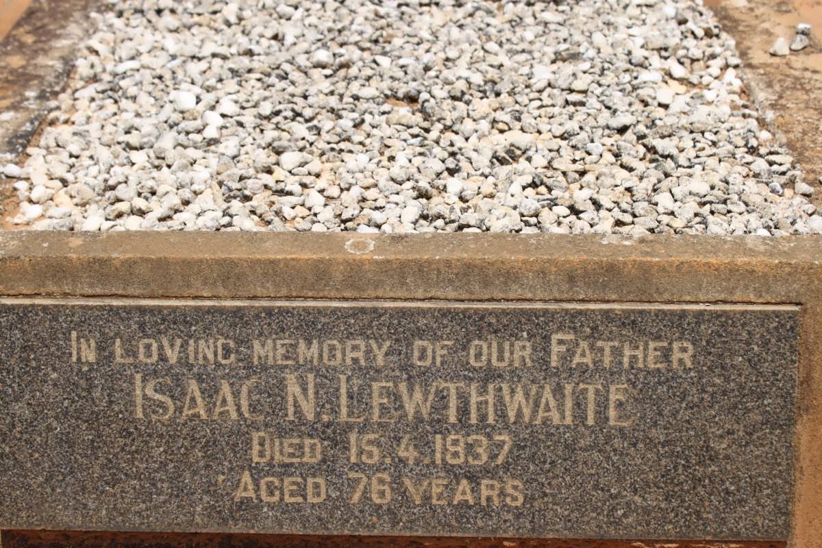 LEWTHWAITE Isaac N. -1837