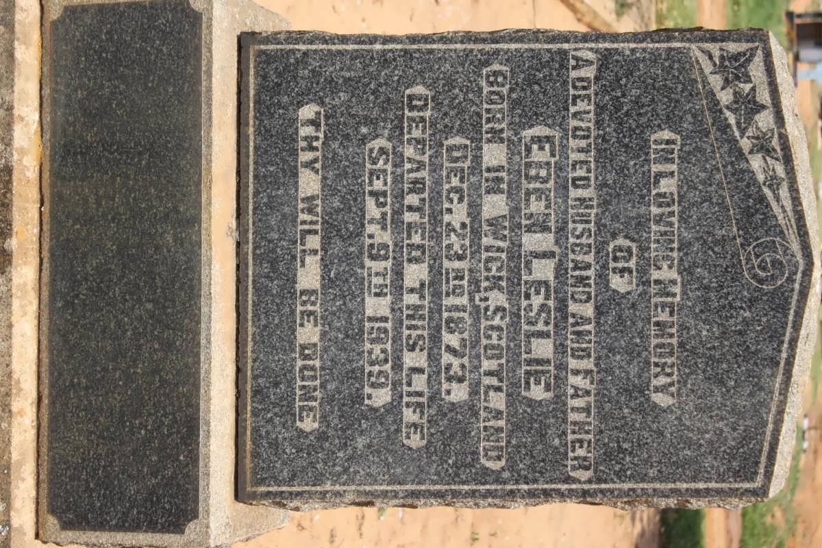 LESLIE Eben 1873-1939