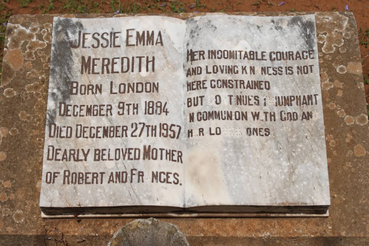 MEREDITH Jessie Emma 1884-1957