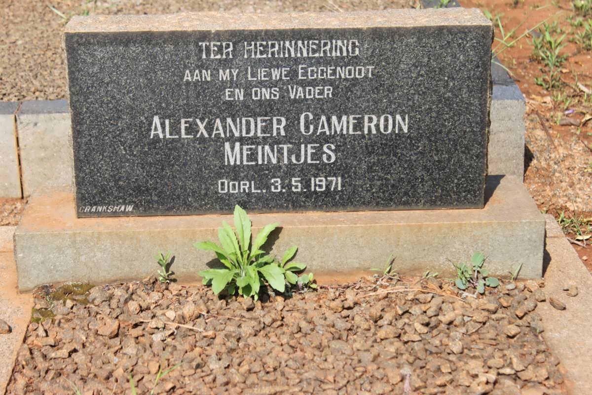 MEINTJIES Alexander Cameron -1971