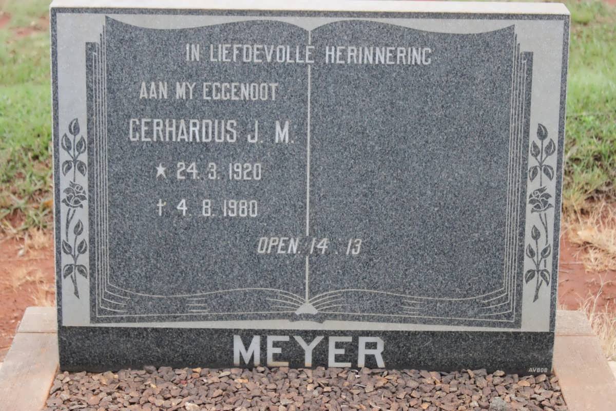 MEYER Gerhardus J.M. 1920-1980