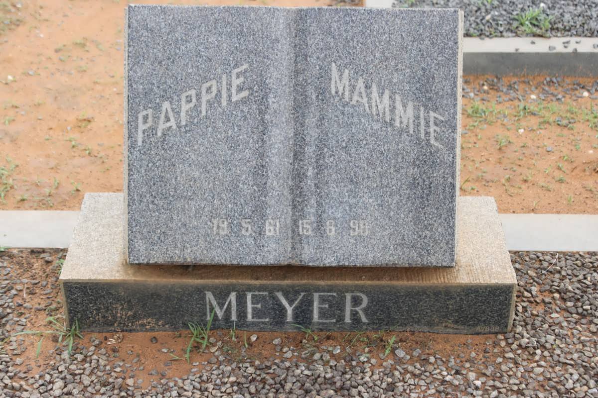 MEYER Pappie -1961 &amp; Mammie -1990