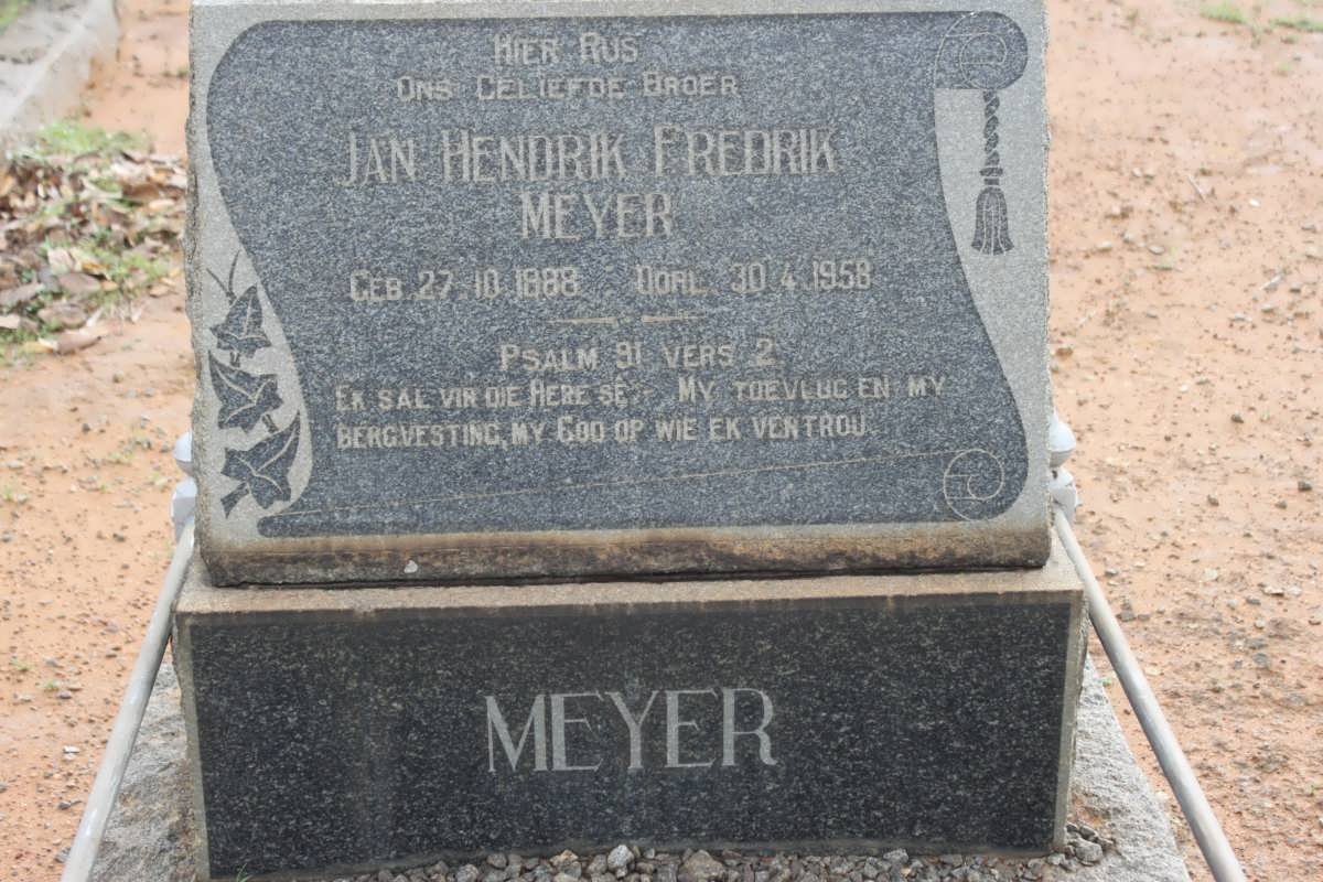 MEYER Jan Hendrik Fredrik 1888-1958