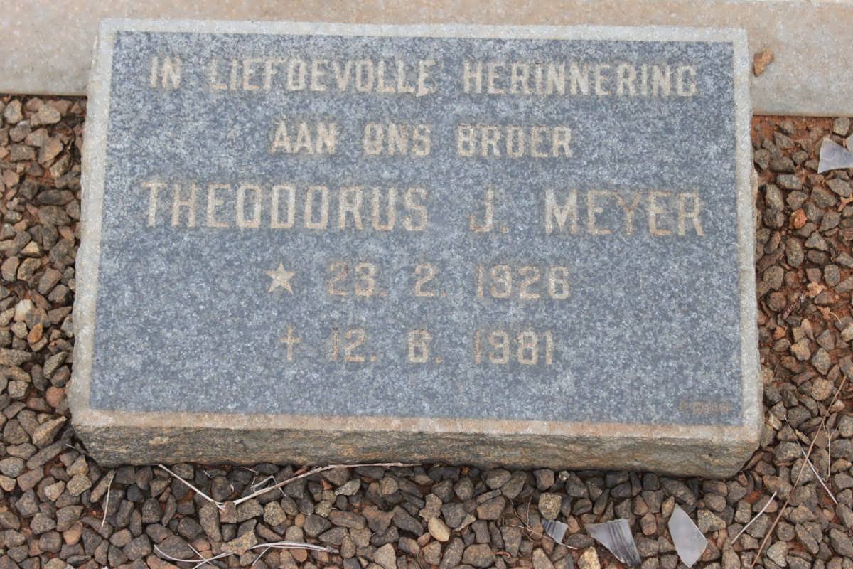 MEYER Theodorus J. 1926-1981