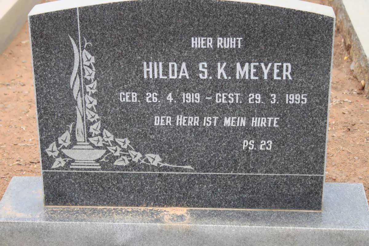 MEYER Hilda S.K. 1919-1995