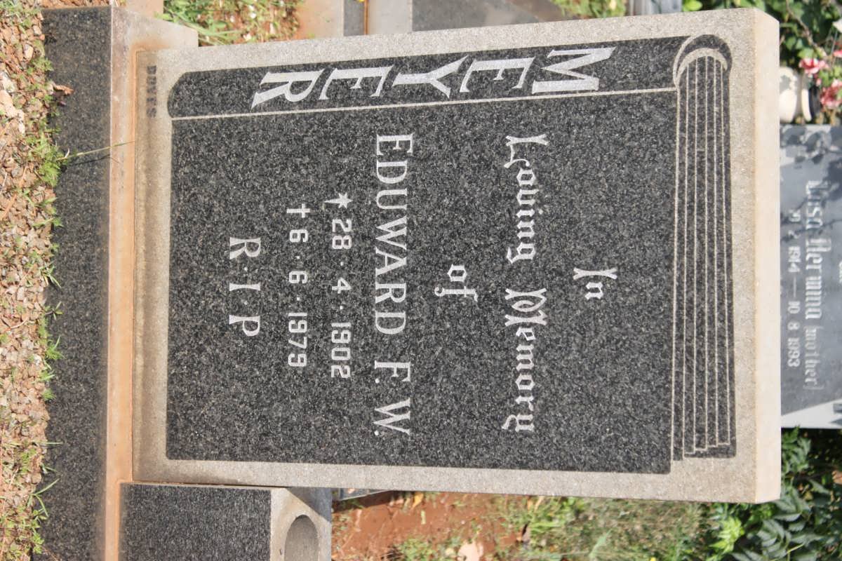 MEYER Eduard F.W. 1902-1979