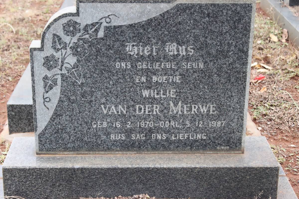 MERWE Willie, van der 1970-1987