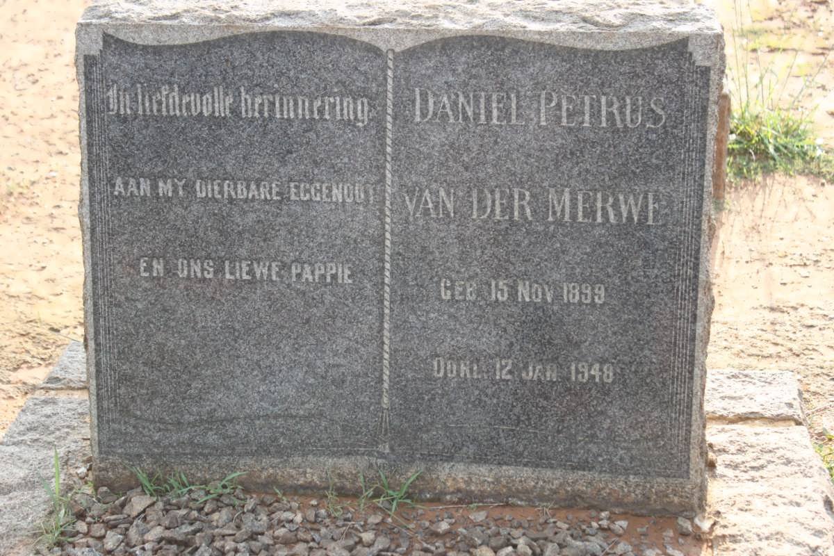 MERWE Daniel Petrus, van der 1899-1949
