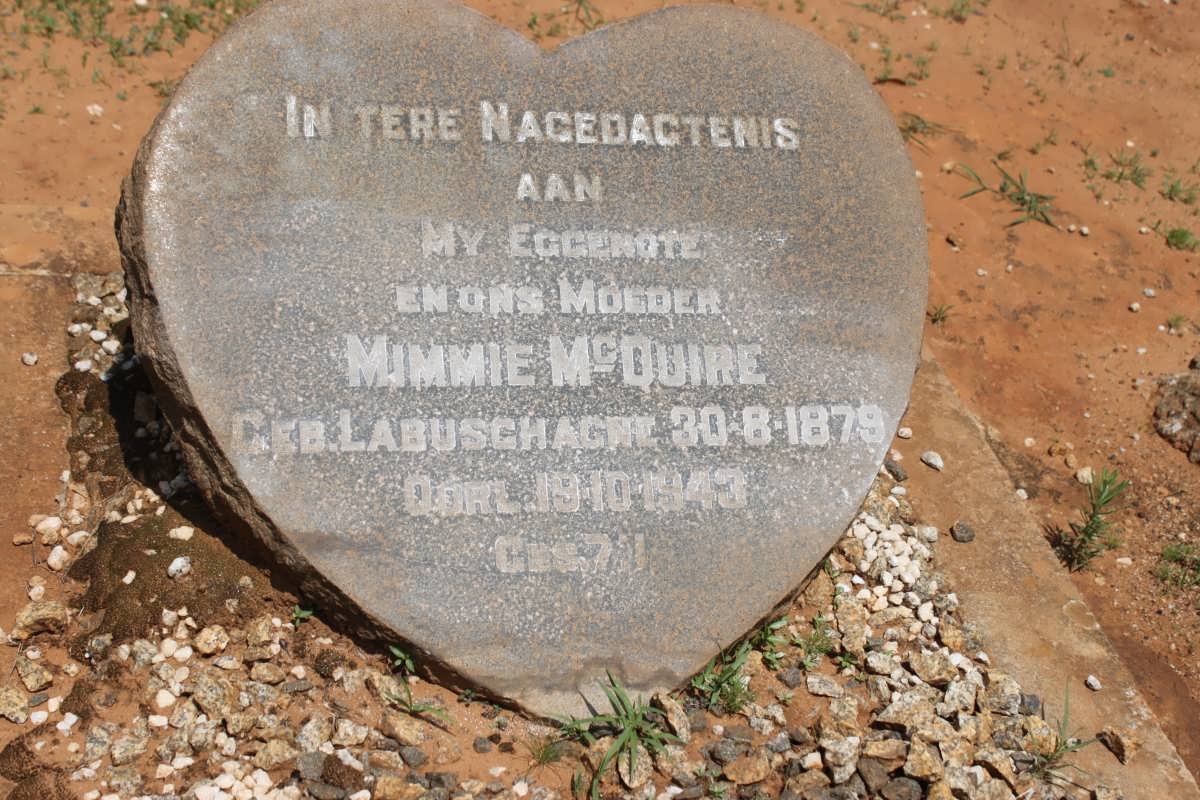 MCQUIRE Mimmie nee LABUSCHAGNE 1879-1943