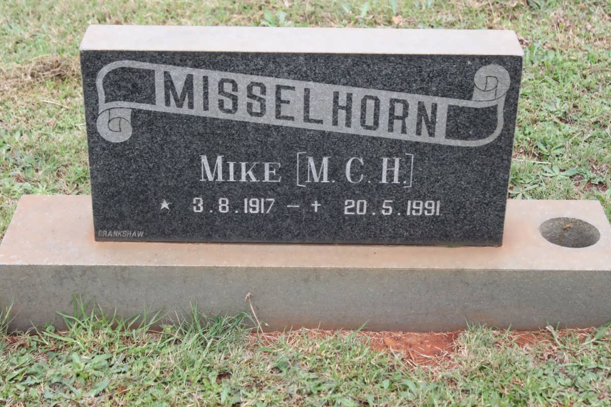 MISSELHORN M.C.H. 1917-1991