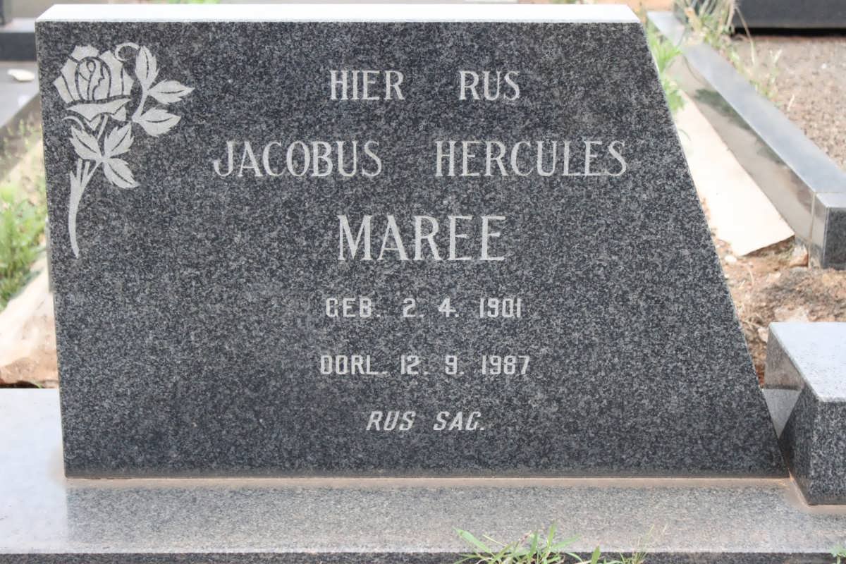 MAREE Jacobus Hercules 1901-1987